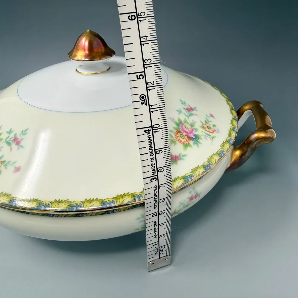 Vintage‎ Morimura Gumi Noritake Japan Hand Painted Floral Covered Casserole Dish
